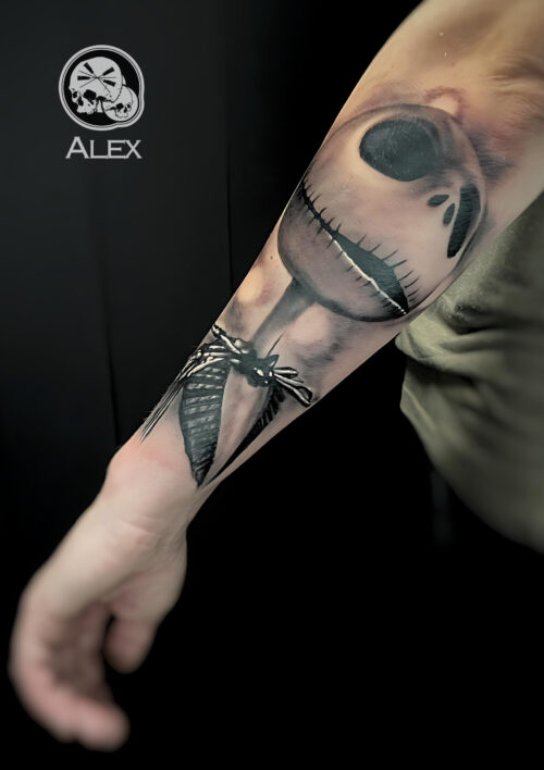 tatouage bras jack Tim Berton