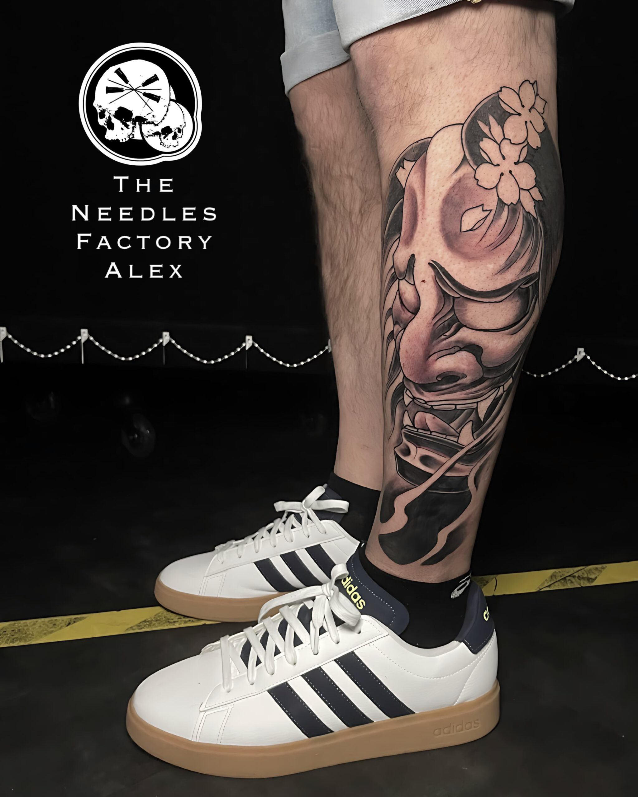 Tatouage Oni japonais Boulogne Tatouage Oni japonais en style graphique – The Needles Factory Boulogne