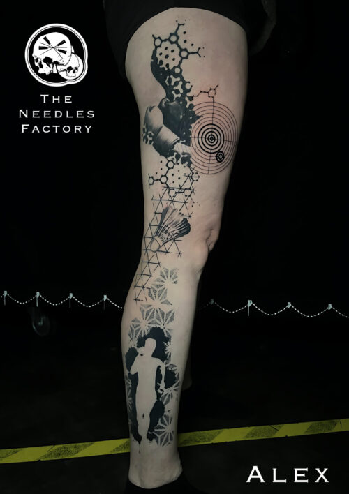tatouage graphique boxe sport