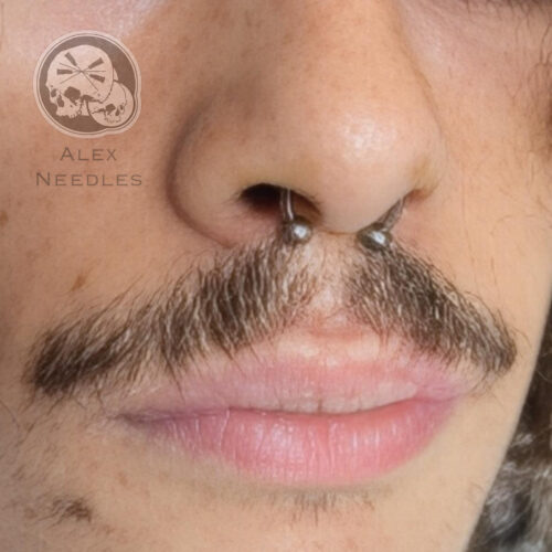 piercing de septum sur un homme