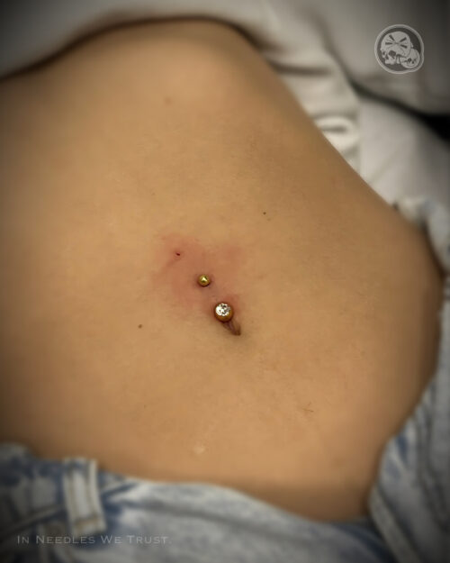 Piercing nombril titane PVD gold – Boulogne-sur-Mer (62) | The Needles Factory Piercing nombril en titane PVD gold à Boulogne-sur-Mer (62)