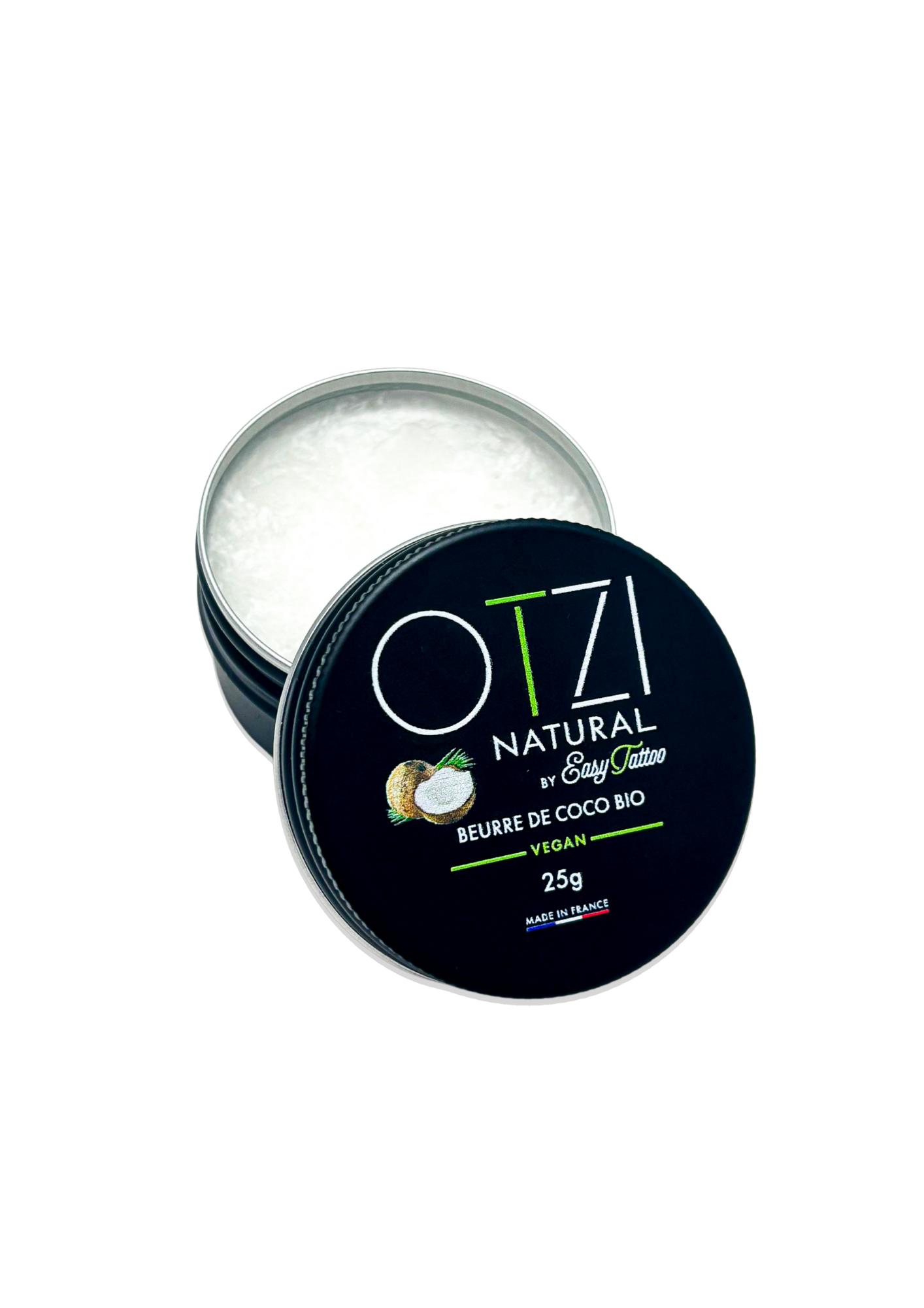 Beurre de coco bio OTZI Natural 25g pour entretien tatouage – Boulogne-sur-Mer