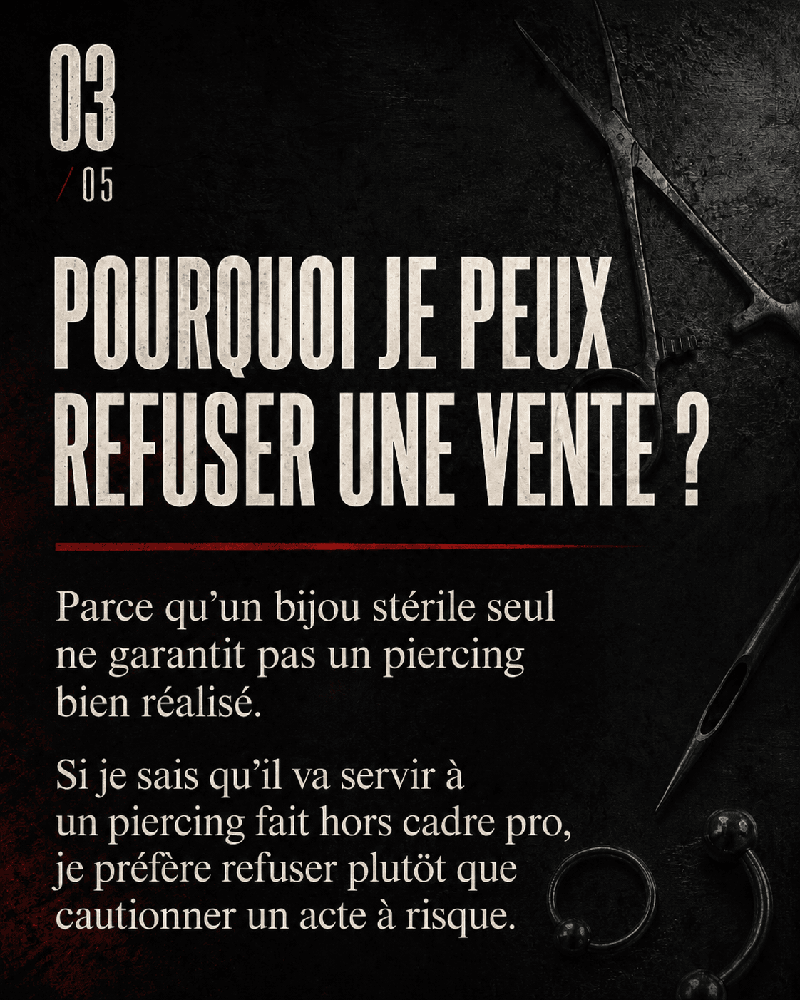 Bijou stérile et piercing hors cadre professionnel – The Needles Factory Bijou stérile destiné à un piercing hors cadre professionnel