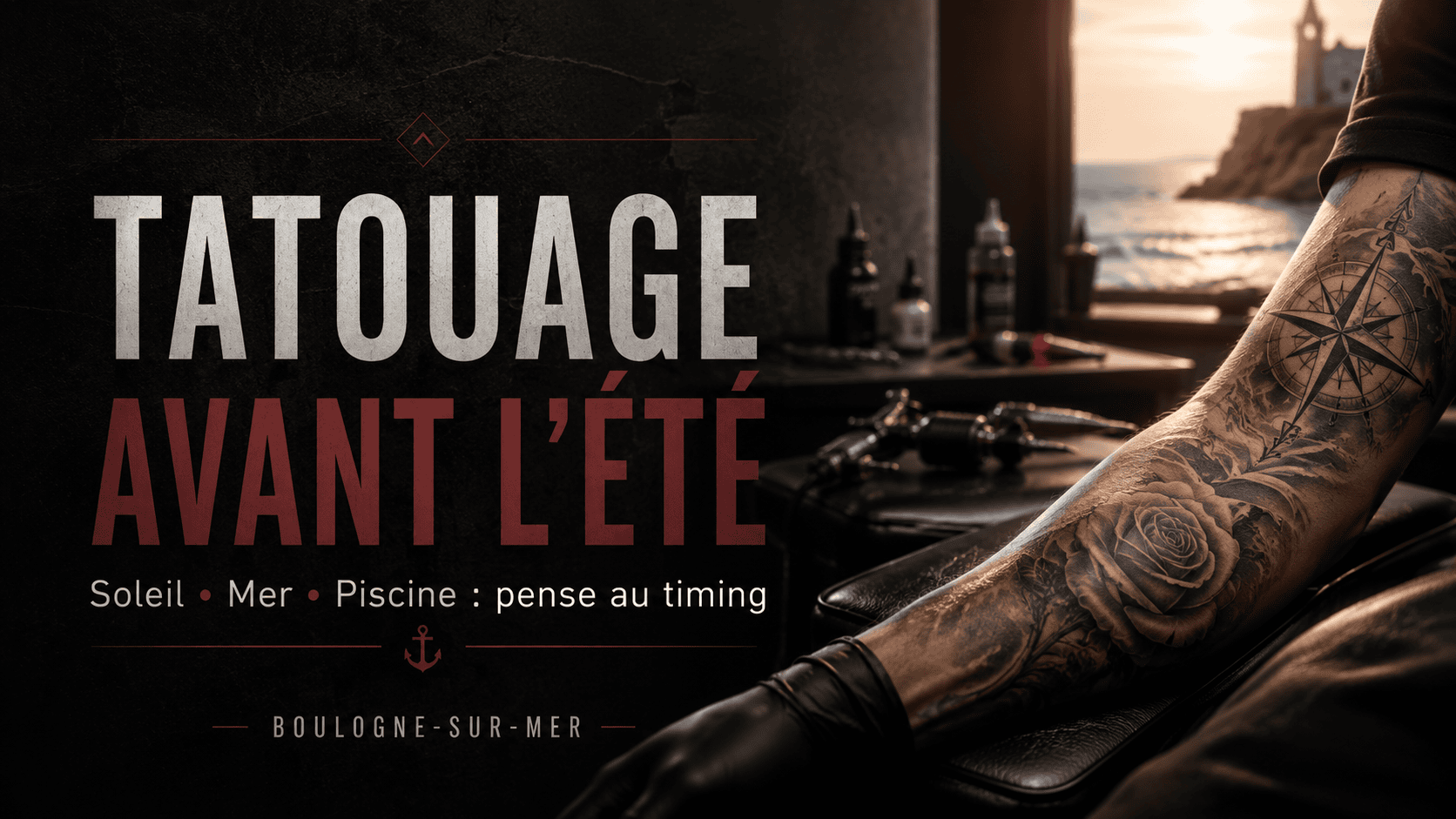 Tatouage avant l’été à Boulogne-sur-Mer avec conseils soleil mer piscine et cicatrisation