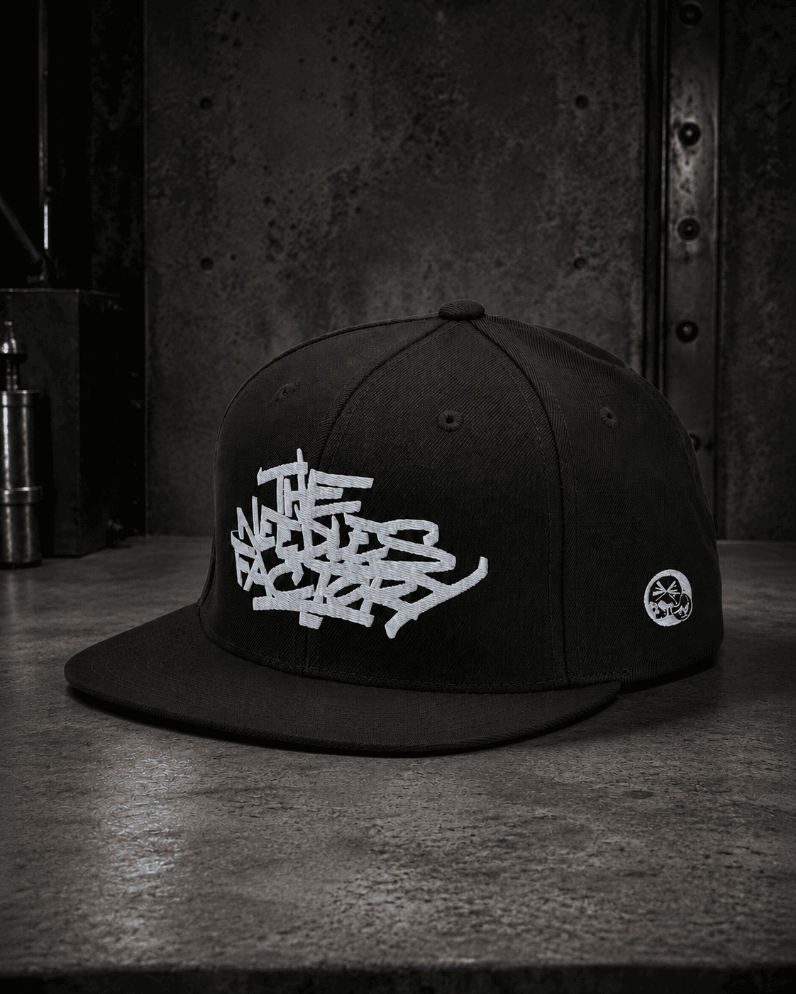 Casquette snapback noire avec broderie grise The Needles Factory