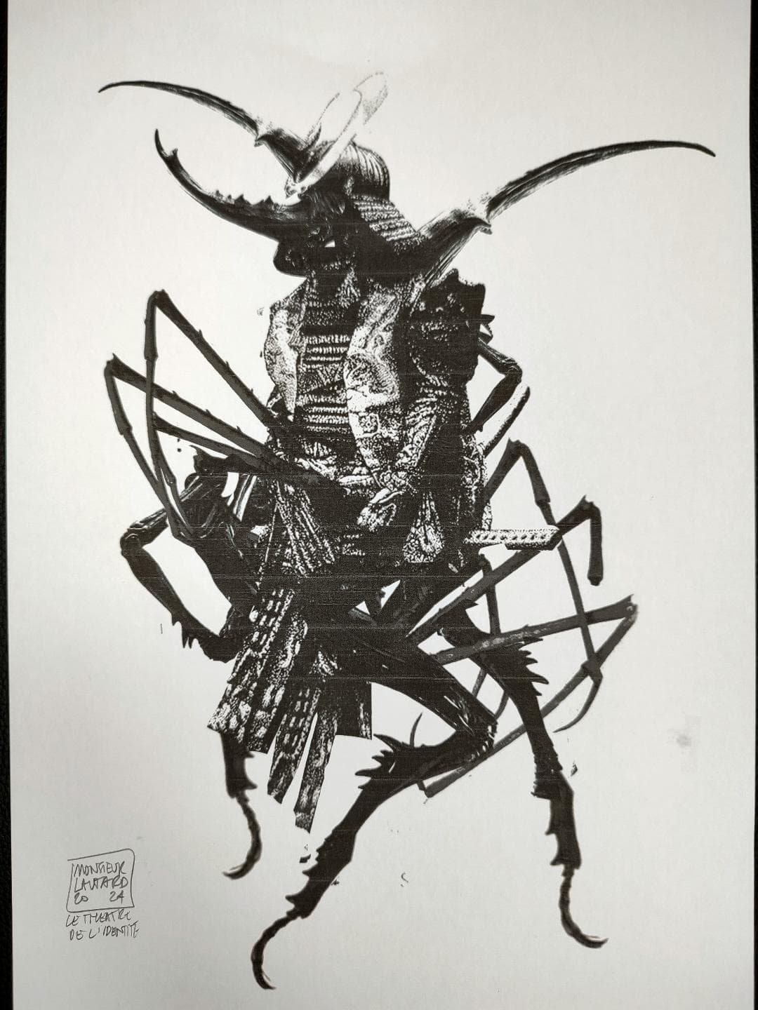 Projet de tatouage samouraï et insecte