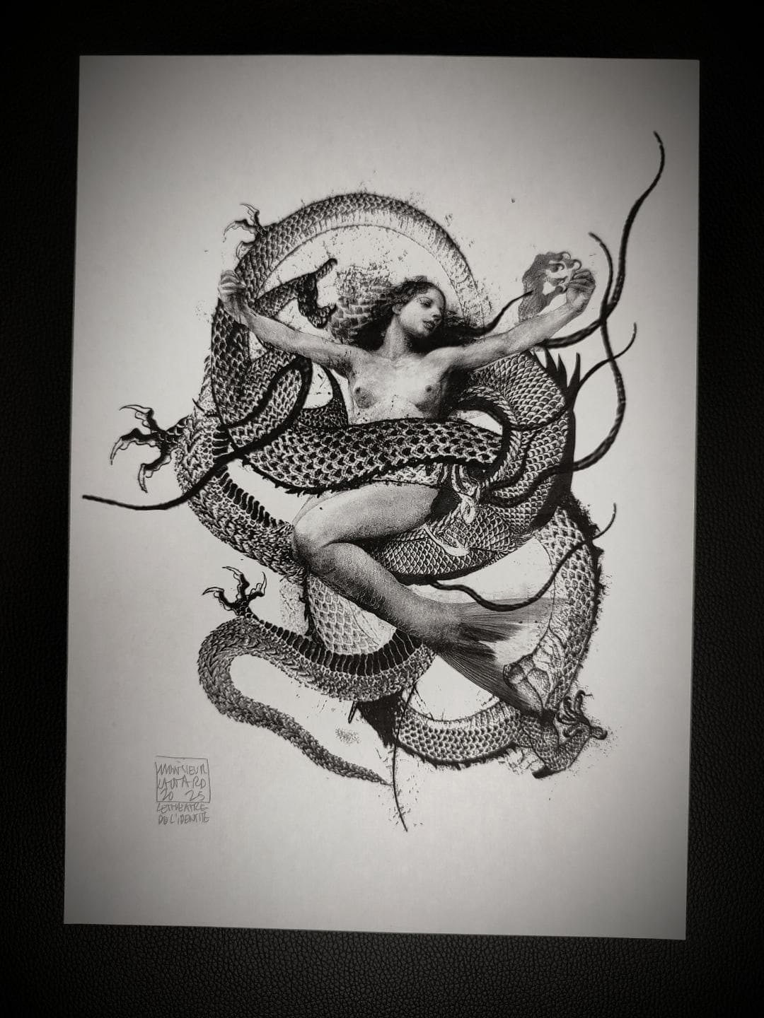 Projet de tatouage sirène et serpent